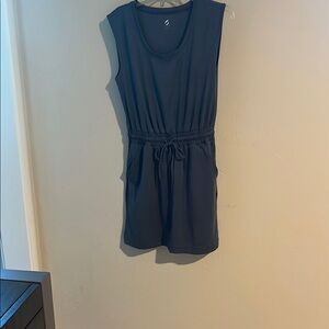 Sleeveless Navy Dress